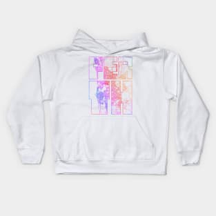 Perth, Australia City Map Typography - Colorful Kids Hoodie